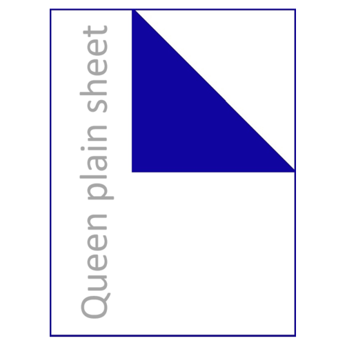 Queen size flat plain bedsheet